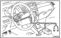 DISPOSE OF HORN BUTTON ASSY (WHEN INSTALLED IN VEHICLE)